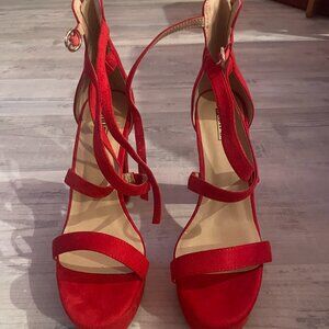 Amazon 3" red heels